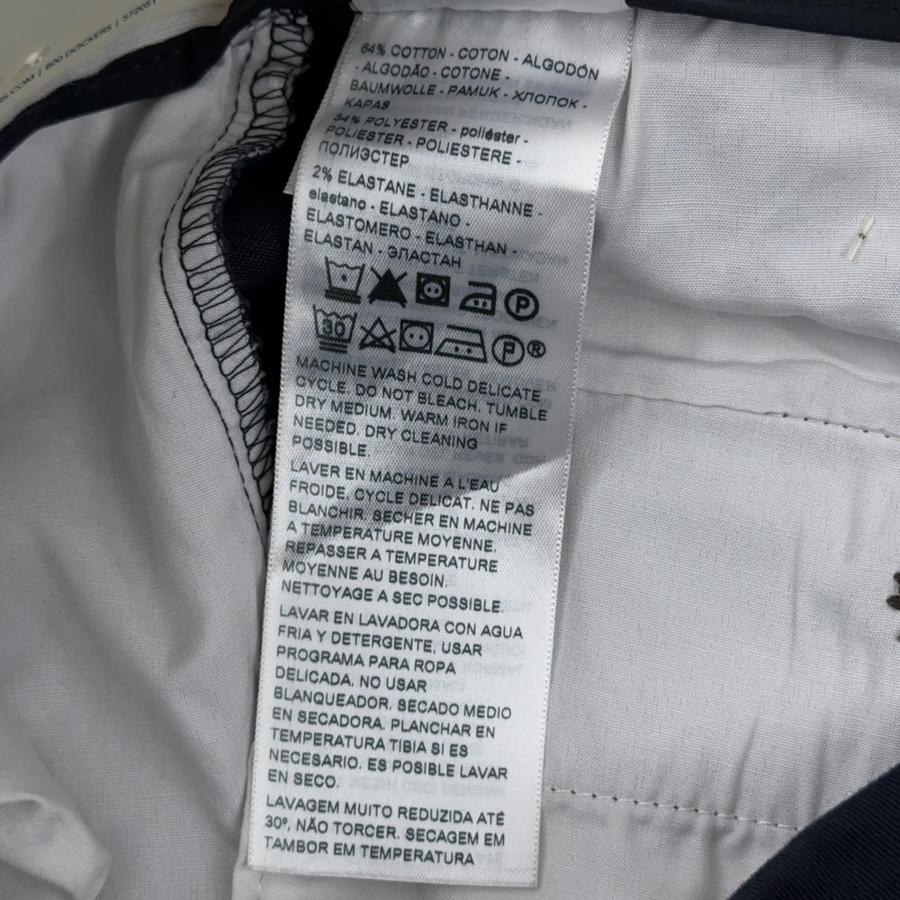 NEW Dockers Easy Khaki Pants Men 33x30 Navy Blue Classic Fit Stretch Preppy Golf - Picture 6 of 10